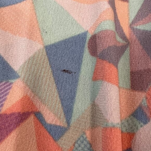 LuLaRoe Scarlett High Low Girls Geometric Print Dress With Pocket Size 10 - Picture 3 of 6